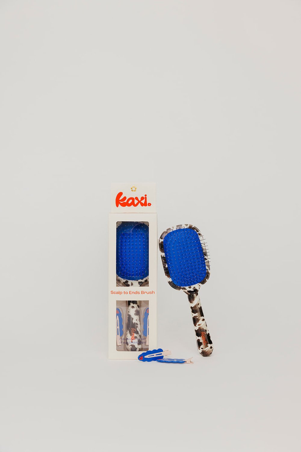 KAXI COW PRINT SCALP TO ENDS BRUSH - Poppy & Vine