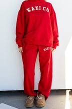 KAXI RED SWEATPANTS - Poppy & Vine