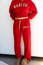 KAXI RED SWEATPANTS - Poppy & Vine