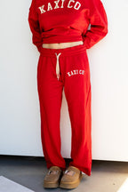 KAXI RED SWEATPANTS - Poppy & Vine