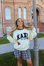 KAXI UNIVERSITY PATCH CREWNECK - Poppy & Vine