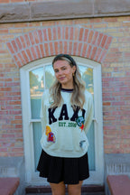 KAXI UNIVERSITY PATCH CREWNECK - Poppy & Vine