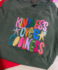 Kindness Over Coolness Tee | Teacher Shirt | Positive Message Tee | School Shirt | Inspirational Graphic Tee | Comfort Colors Tee - Poppy & Vine
