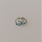 Lainey Turquoise Hoops - Poppy & Vine