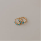 Lainey Turquoise Hoops - Poppy & Vine