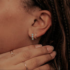 Lainey Turquoise Hoops - Poppy & Vine