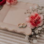 Lainey Turquoise Hoops - Poppy & Vine