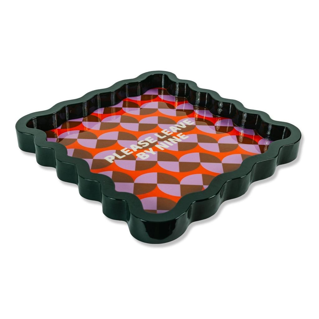 Leave by Nine Large Lacquer Tray - Poppy & Vine