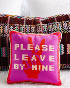 Leave by Nine Needlepoint Pillow - Poppy & Vine