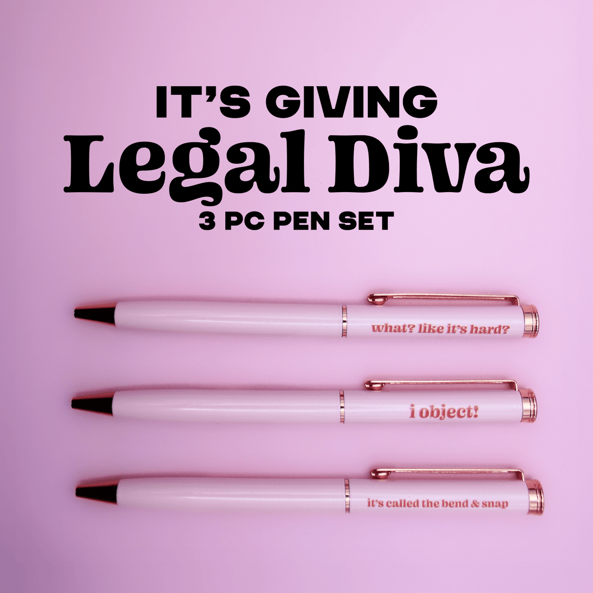 Legal Diva Pen Set - Poppy & Vine
