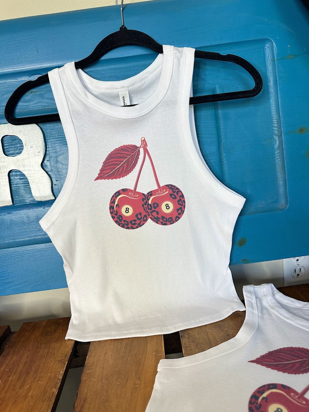Leopard Cherries Cropped Tank - Poppy & Vine
