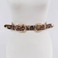Leopard Two Buckle Waist Belt - Poppy & Vine