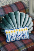 Let's Get Lit Needlepoint Pillow - Poppy & Vine