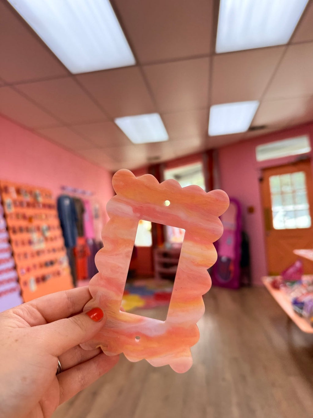 Light Pink & Peach Marble Outlet Covers - Poppy & Vine