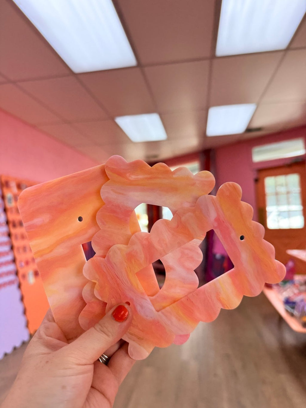 Light Pink & Peach Marble Outlet Covers - Poppy & Vine