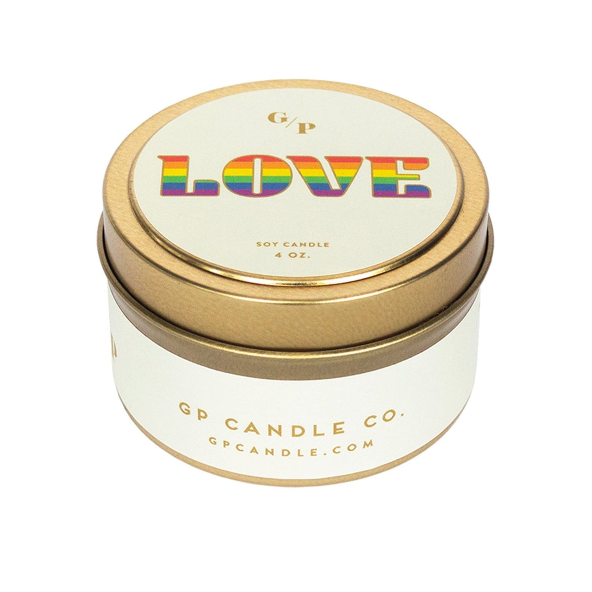 Love Pride 4 oz. Just Because Candle Tin - Poppy & Vine