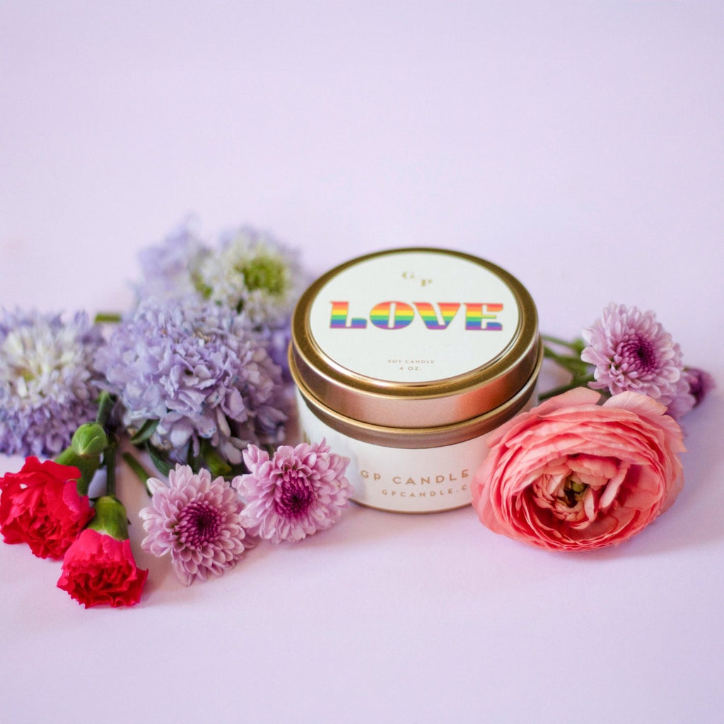 Love Pride 4 oz. Just Because Candle Tin - Poppy & Vine