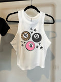 Lucky 8 Cropped Tank - Poppy & Vine
