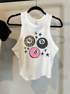 Lucky 8 Cropped Tank - Poppy & Vine