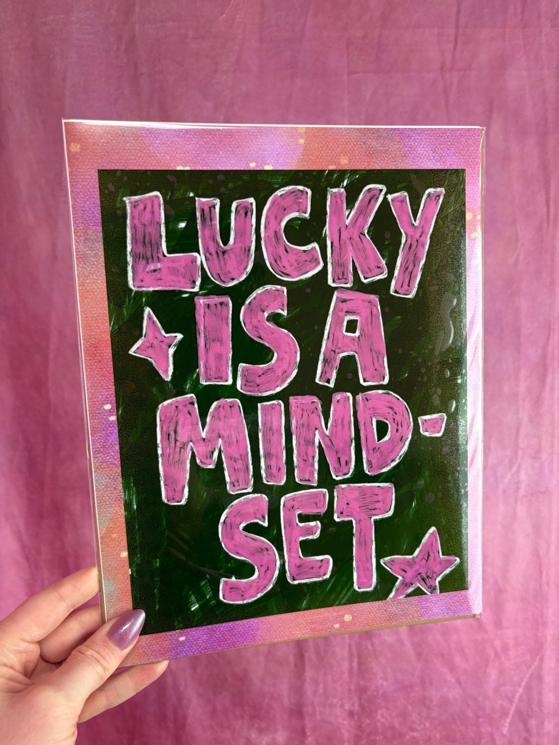 “Lucky is a Mindset” Wall Photo - Poppy & Vine