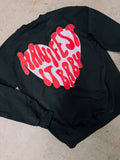 Manifest It, Baby – Black Hanes Crewneck (Front & Back Print) - Poppy & Vine