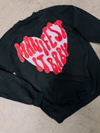 Manifest It, Baby – Black Hanes Crewneck (Front & Back Print) - Poppy & Vine