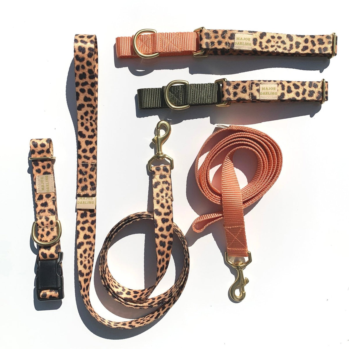 martingale collar / leopard + peach - Poppy & Vine