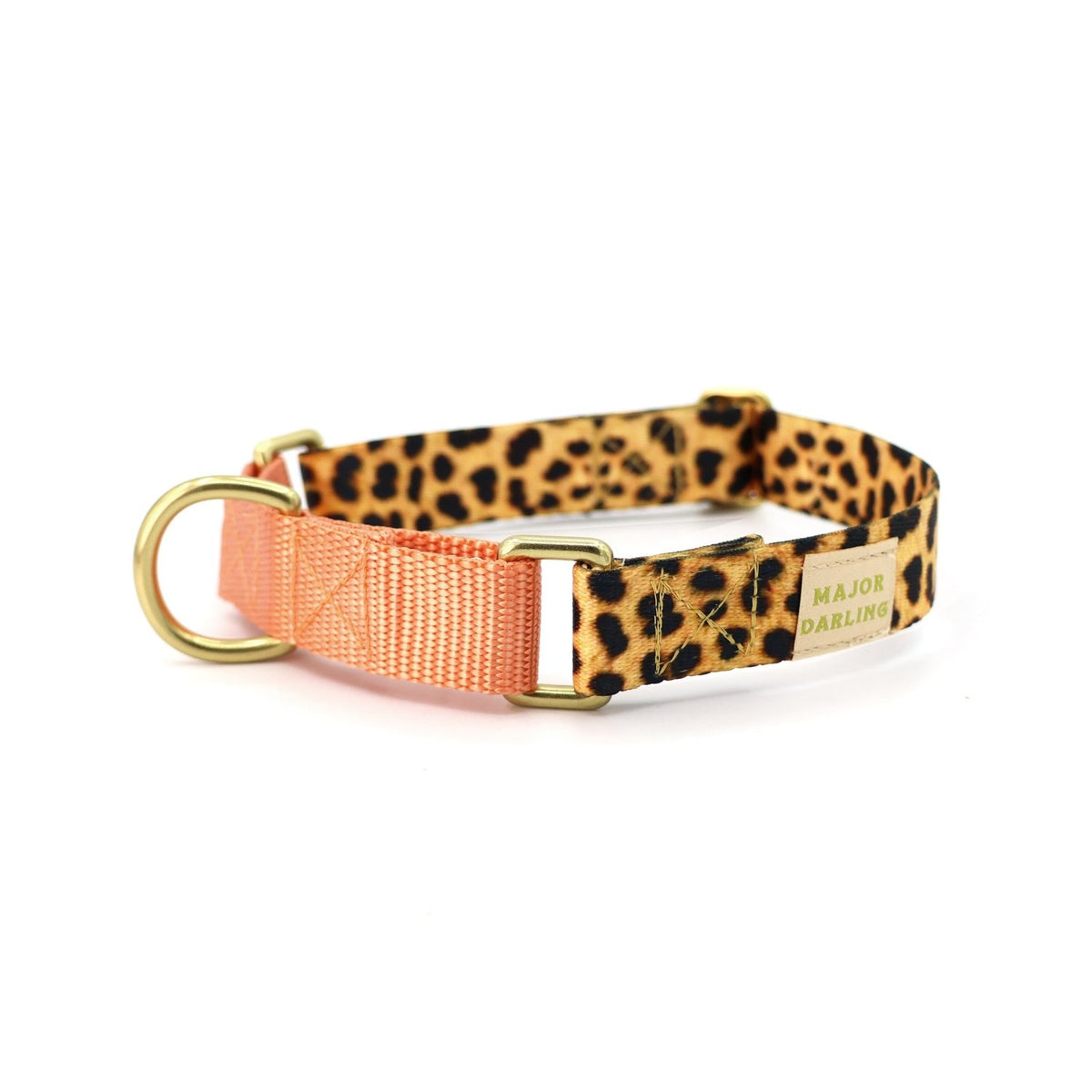 martingale collar / leopard + peach - Poppy & Vine
