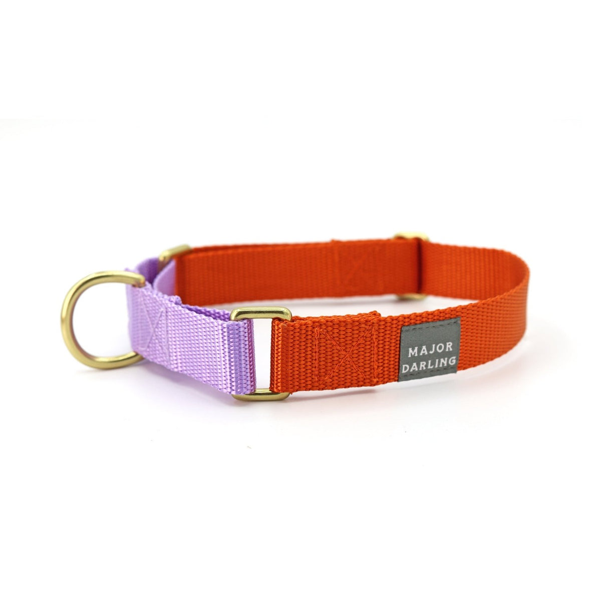 martingale collar / orange + lilac - Poppy & Vine