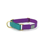 martingale collar / violet + teal - Poppy & Vine