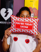 Maybe Today Satan Needlepoint Pillow - Poppy & Vine