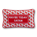 Maybe Today Satan Needlepoint Pillow - Poppy & Vine