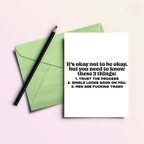 Men are Trash | Funny Divorce Breakup Greeting Card - Poppy & Vine