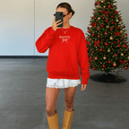 Merry Bow Christmas Sweatshirt | Minimal Holiday Crewneck - Poppy & Vine