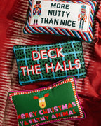 Merry Christmas Filthy Animal Needlepoint Pillow - Poppy & Vine
