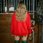 Merry Every Thing Christmas Sweatshirt | Red & Forest Green Holiday Crewneck - Poppy & Vine