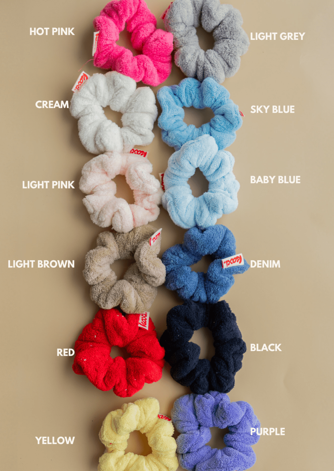 MIDI TOWEL SCRUNCHIES - Poppy & Vine