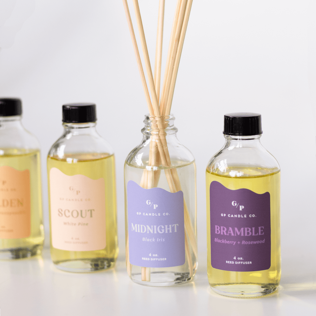 Midnight 4 oz. Hue Reed Diffuser (Black Iris) - Poppy & Vine