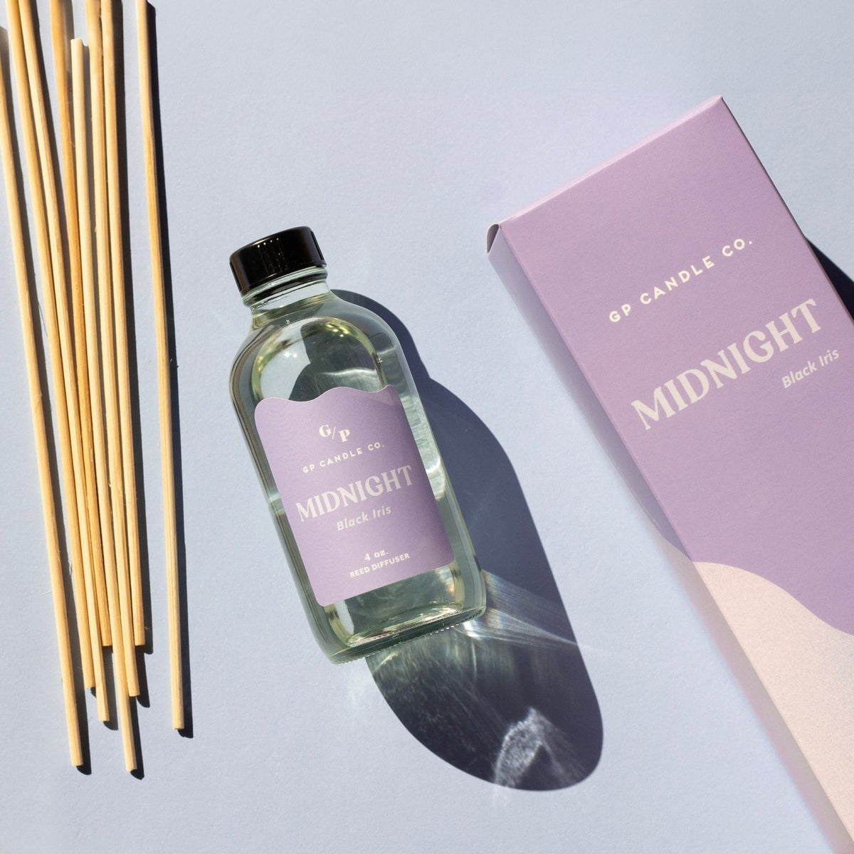 Midnight 4 oz. Hue Reed Diffuser (Black Iris) - Poppy & Vine