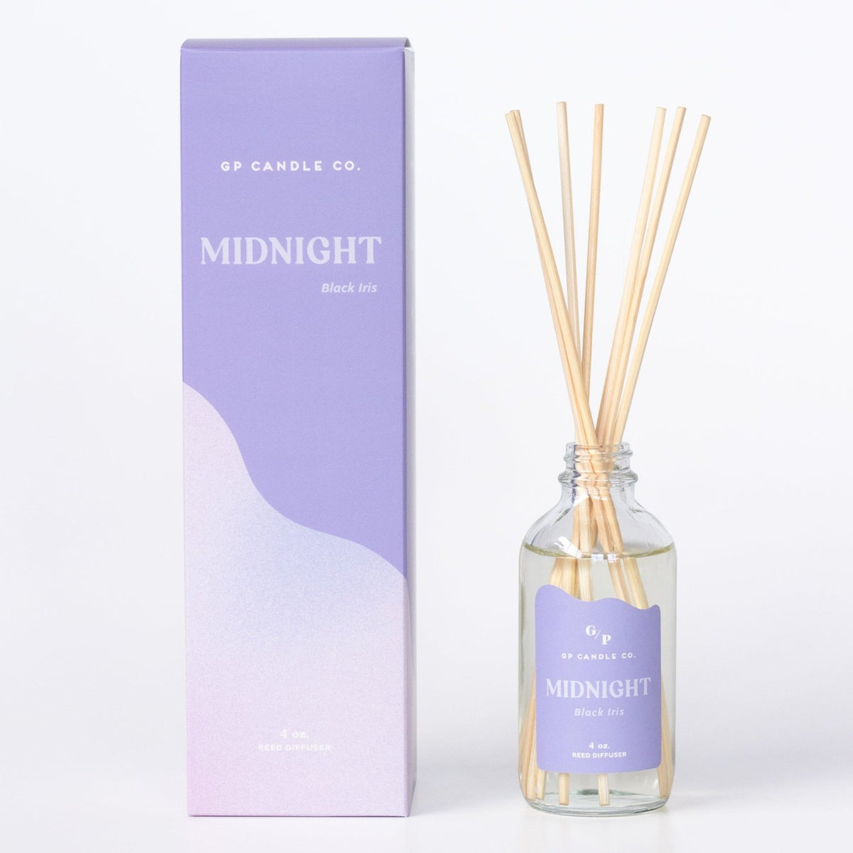 Midnight 4 oz. Hue Reed Diffuser (Black Iris) - Poppy & Vine