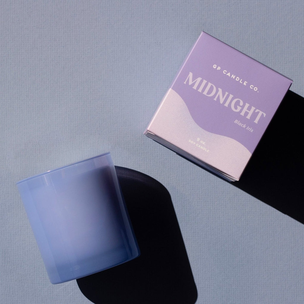 Midnight 9 oz. Hue Candle (Black Iris) - Poppy & Vine