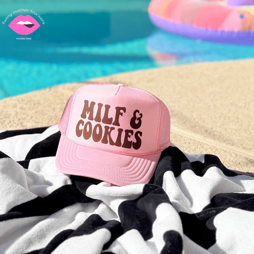MILF & Cookies Trucker Hat - Poppy & Vine