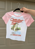 Miller High Life Baby Tee - Poppy & Vine