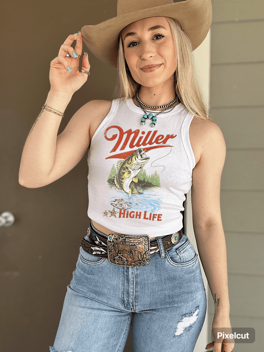 Miller High Life Cropped Tank - Poppy & Vine