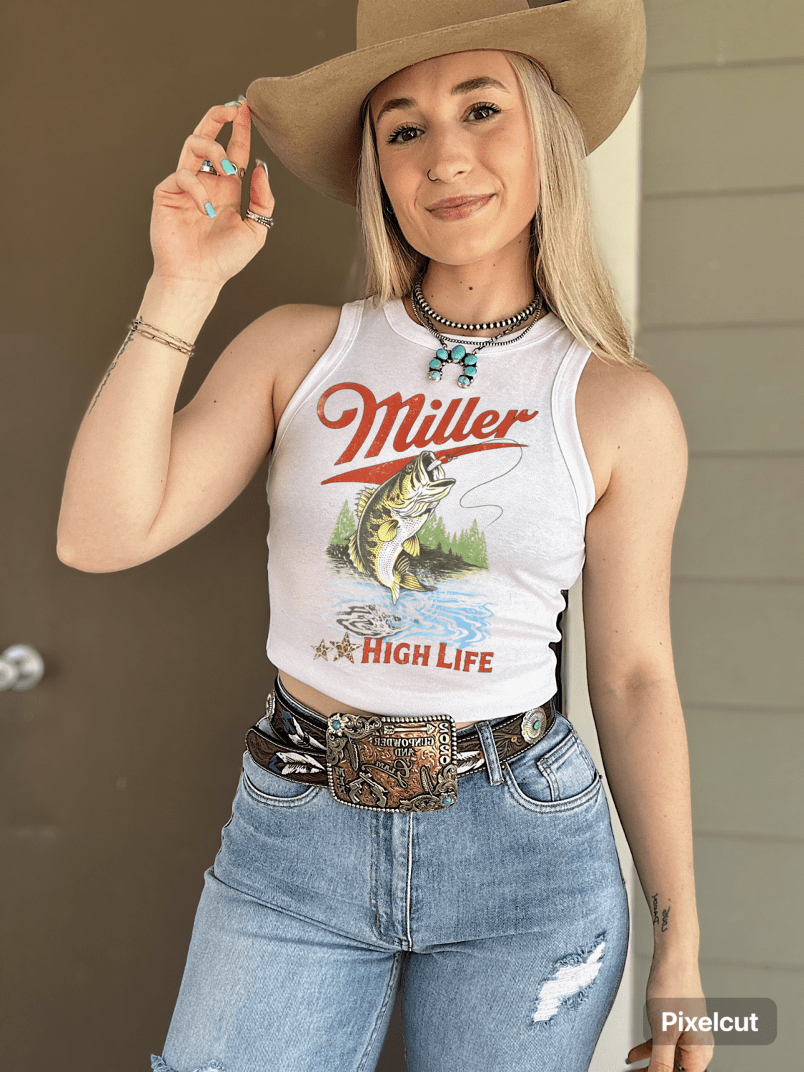 Miller High Life Cropped Tank - Poppy & Vine