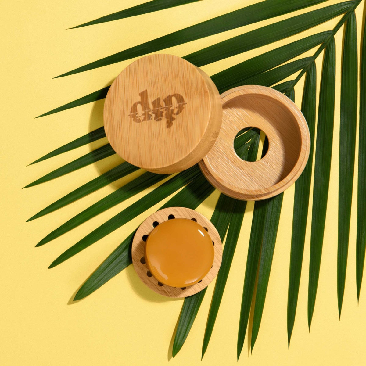 Mini Dip Bamboo Travel Case with Coaster - Poppy & Vine