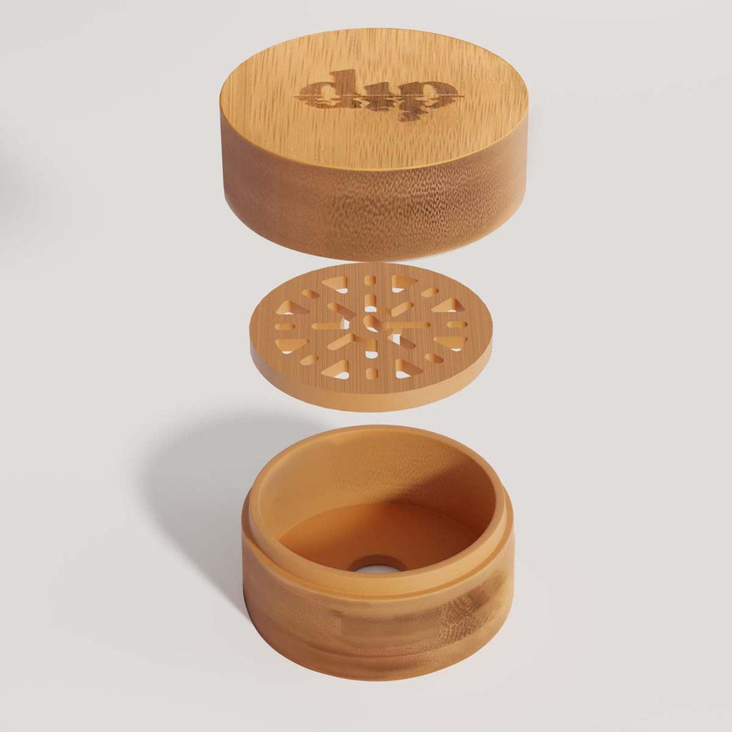 Mini Dip Bamboo Travel Case with Coaster - Poppy & Vine