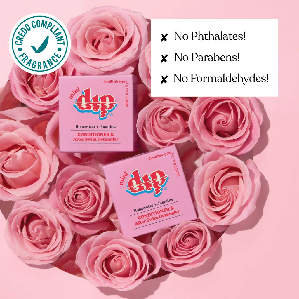 Mini Dip Conditioner & After Swim Detangler - Rosewater & Jasmine - Poppy & Vine