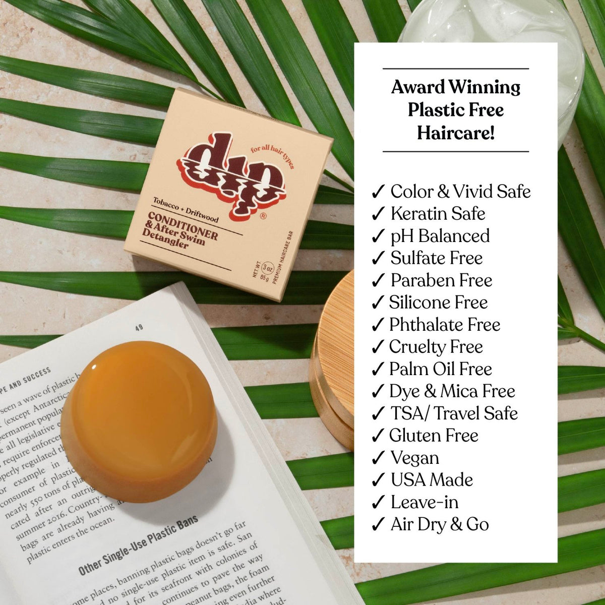Mini Dip Conditioner & After Swim Detangler - Tobacco & Driftwood - Poppy & Vine