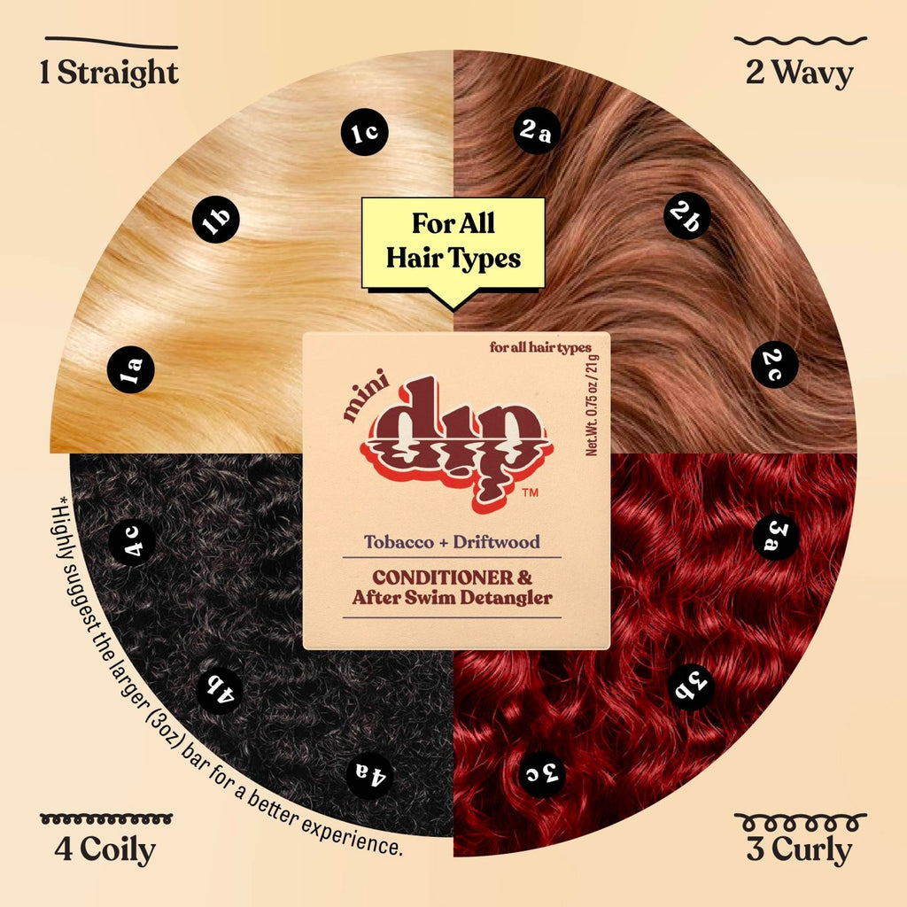 Mini Dip Conditioner & After Swim Detangler - Tobacco & Driftwood - Poppy & Vine